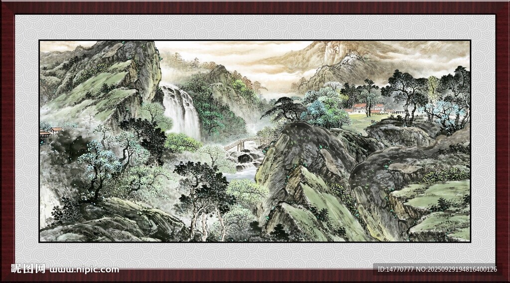 客厅山水画 