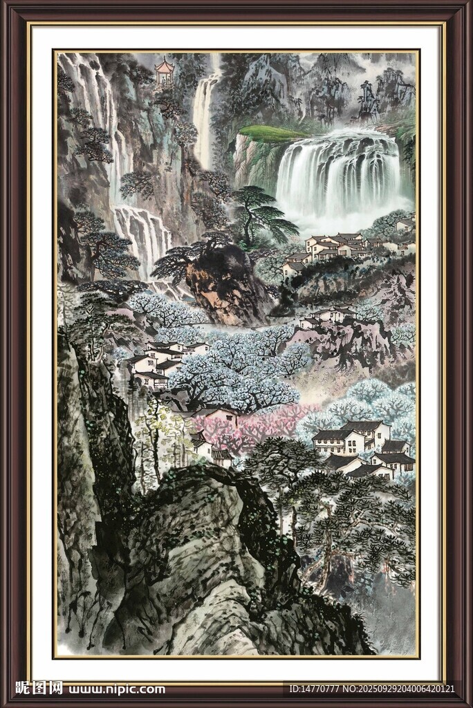 客厅山水画 