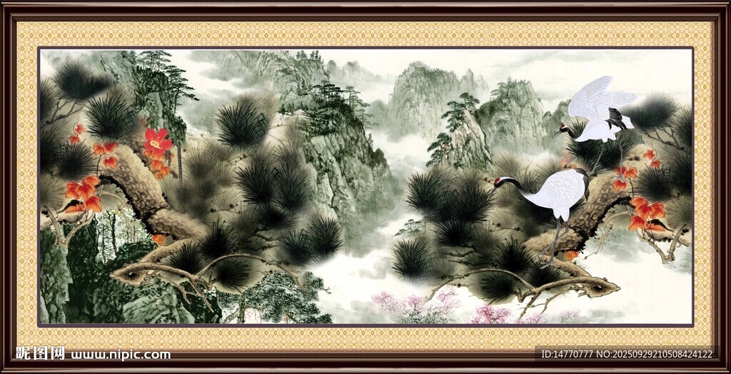 客厅山水画 