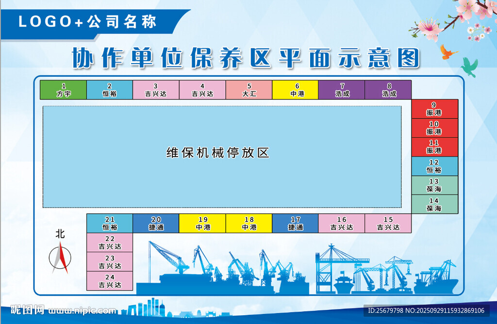 协作单位保养区平面示意图