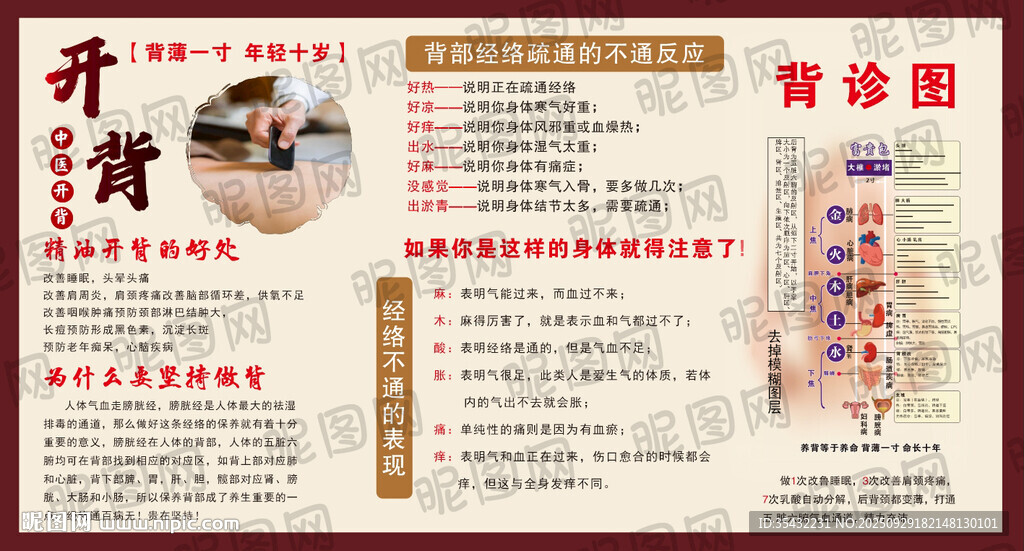 中医开背展板海报