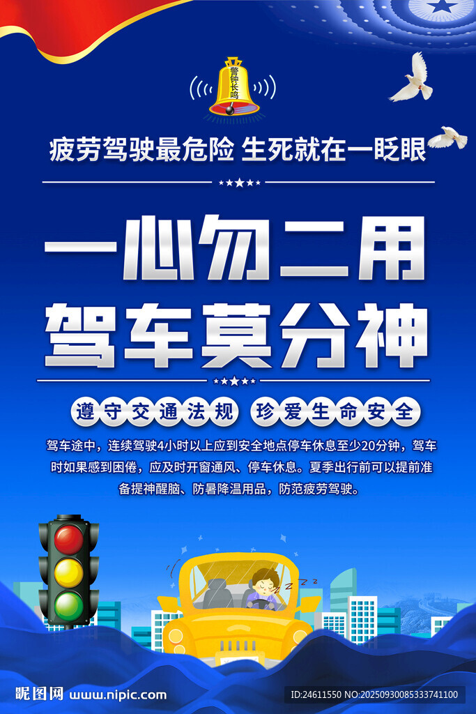 分神驾驶警示海报