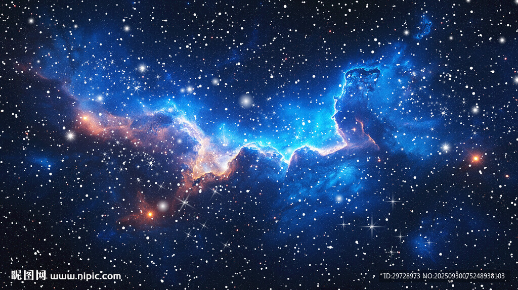 蓝色唯美星空