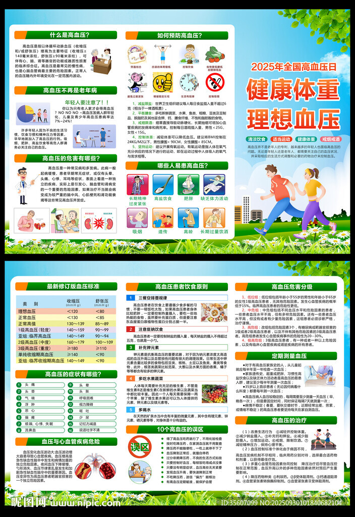  高血压日三折页