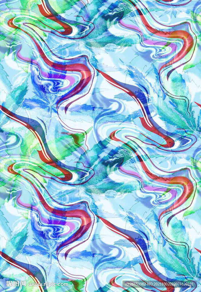 扎染云纹流体女装素材