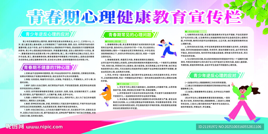 青春期健康教育宣传栏