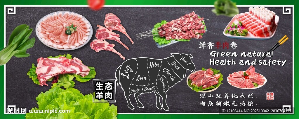 羊肉展板