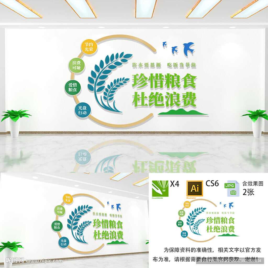 珍惜粮食文化墙
