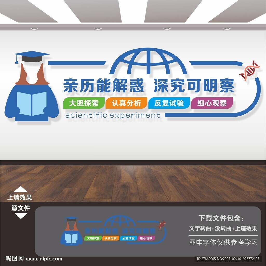 生物实验室文化墙