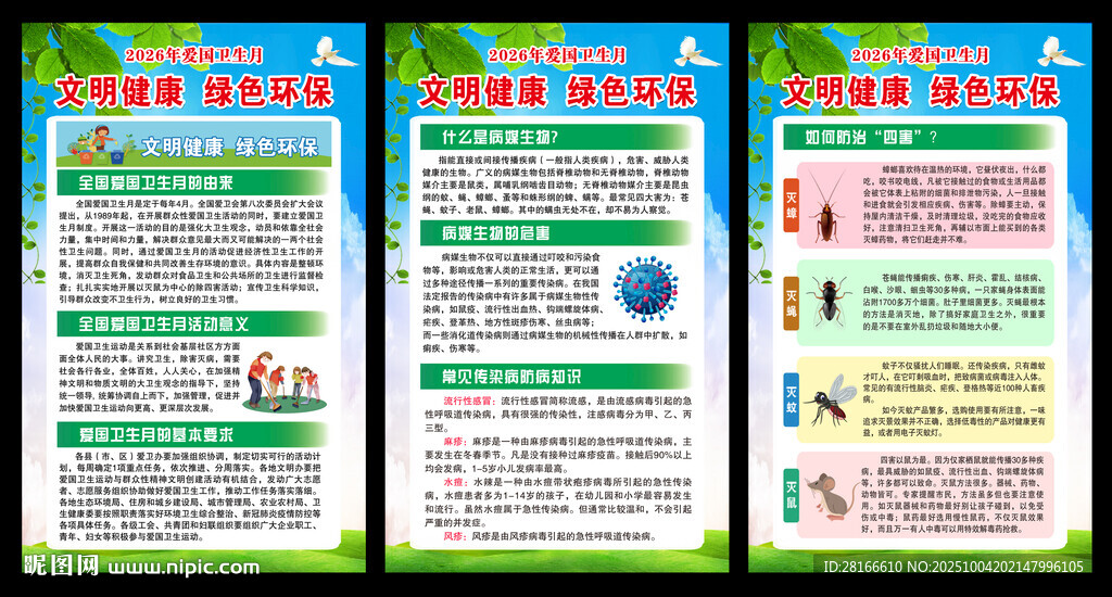 爱国卫生月展板