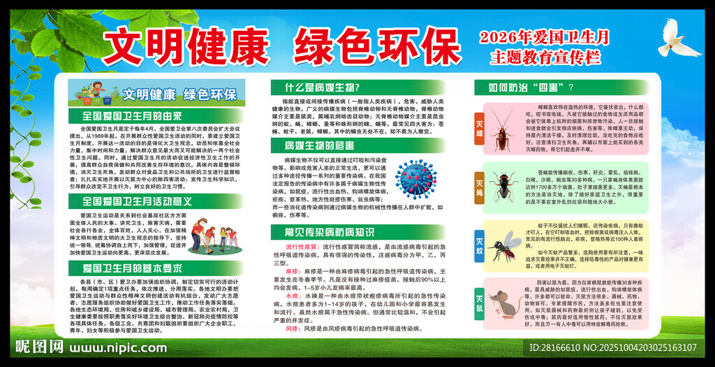 爱国卫生月宣传栏