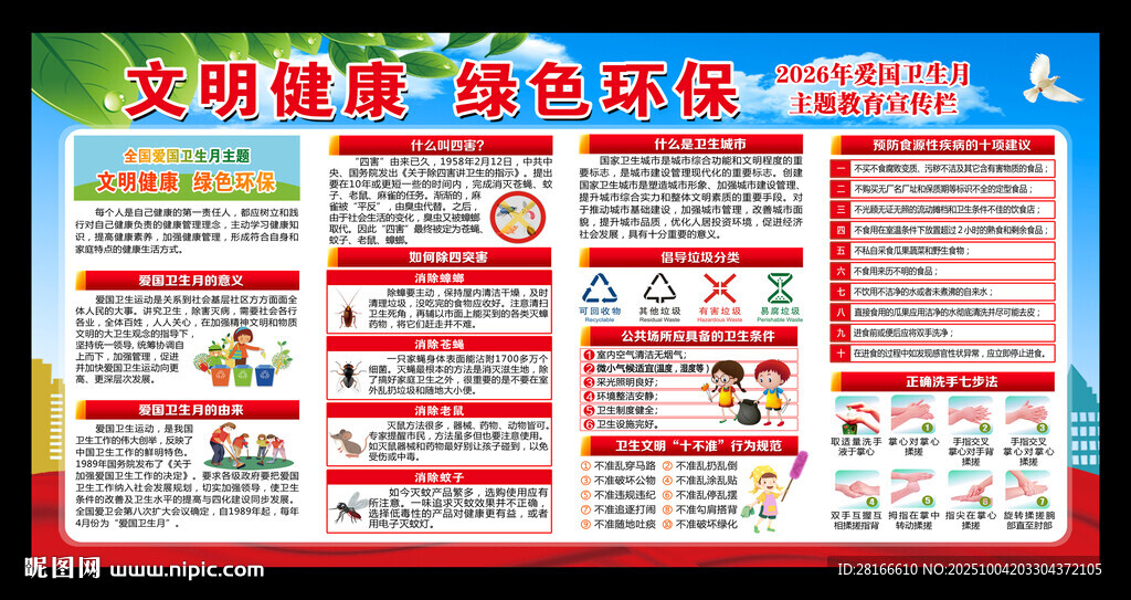 爱国卫生月宣传栏