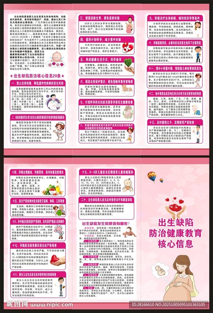 出生缺陷核心信息三折页