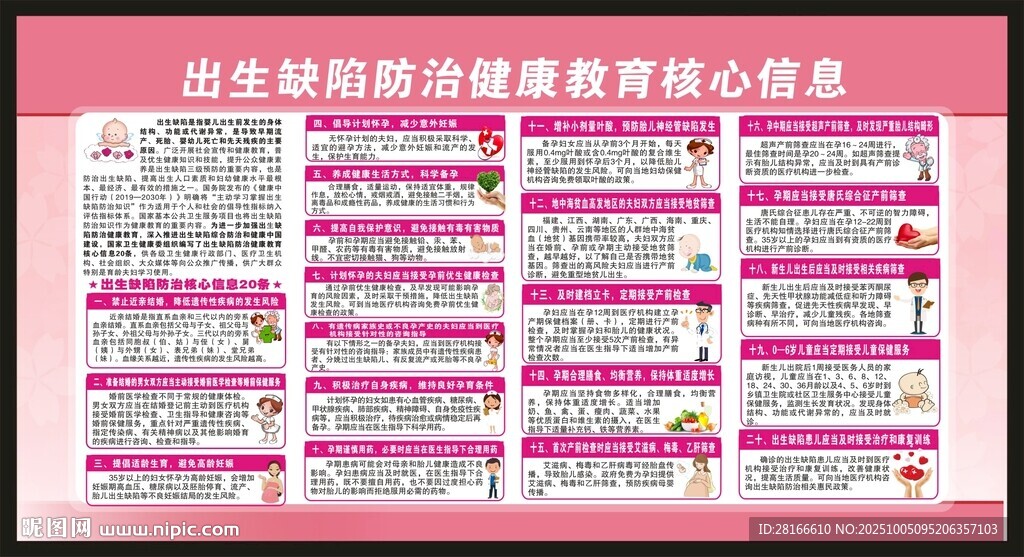 预防出生缺陷宣传栏