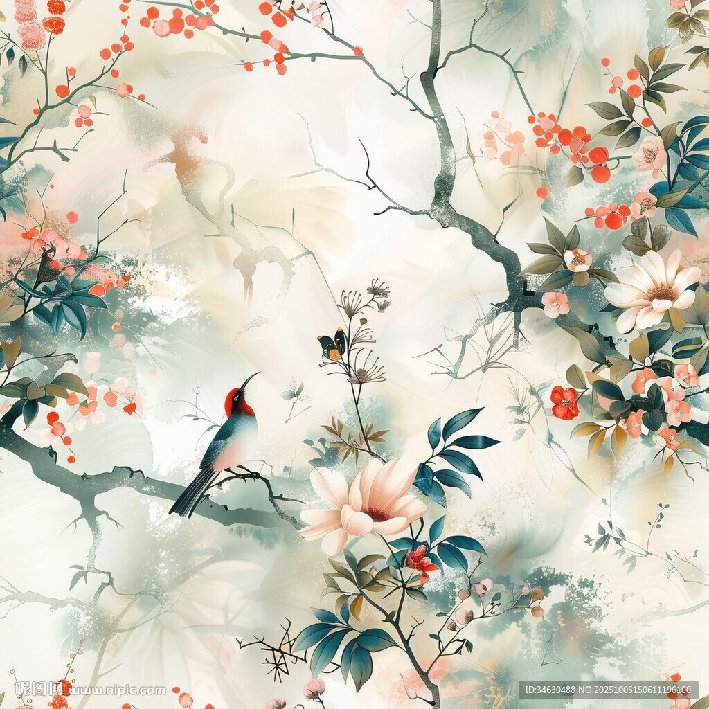 花鸟水墨图