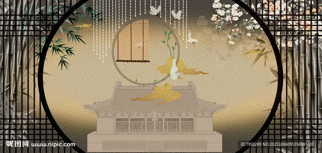 中式禅意茶室静谧场景中式装饰画