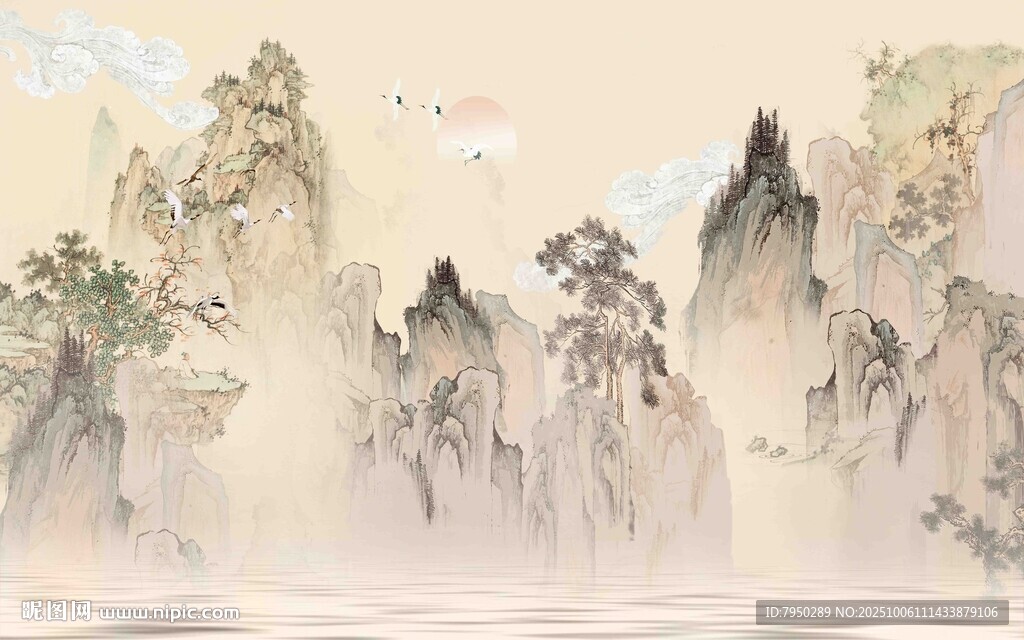 水墨山水意境图