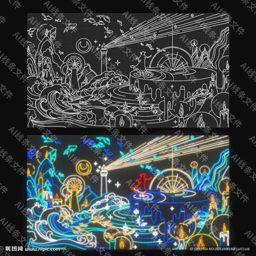 霓虹灯灯饰画