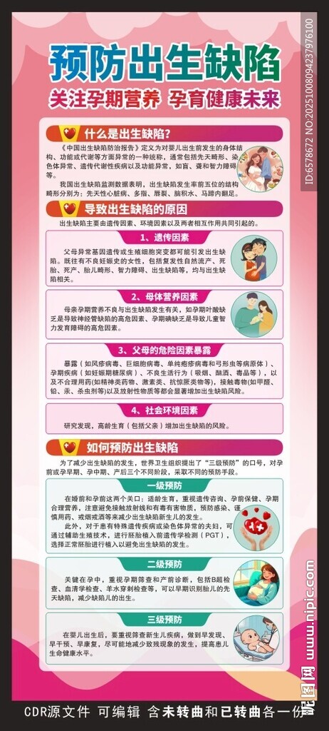 预防出生缺陷展架