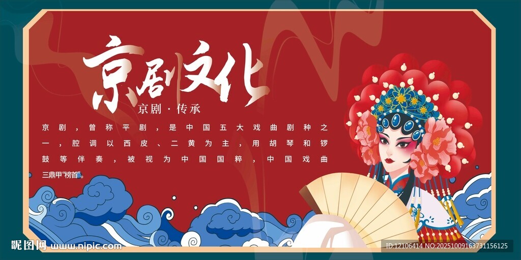京剧文化海报展板