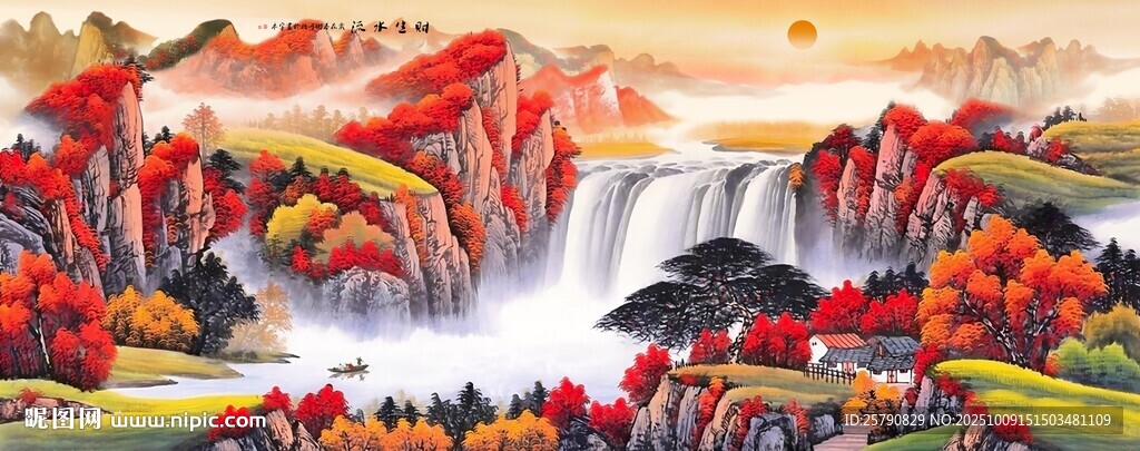 聚宝盆风水画