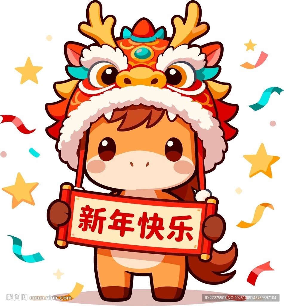 马年萌兽贺新年