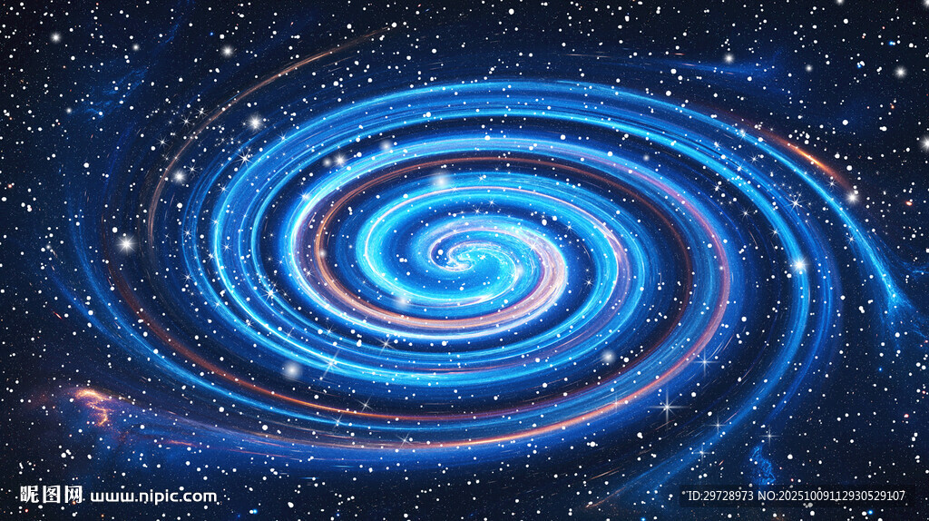 炫酷蓝色旋涡星空吊顶