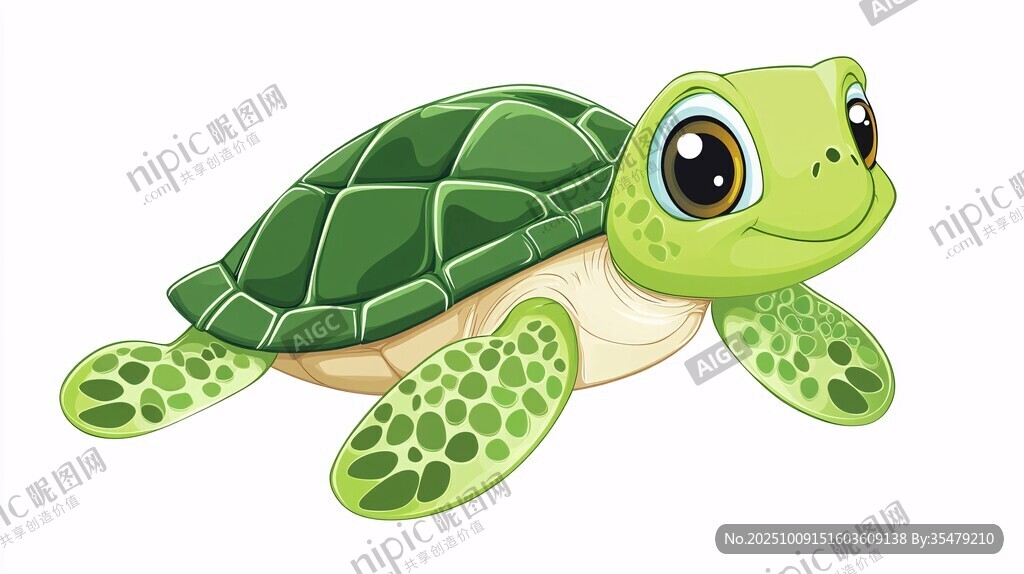 可爱卡通小海龟
