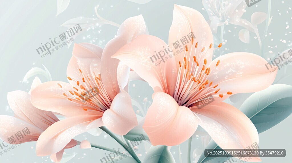 粉色百合花绽放的美丽