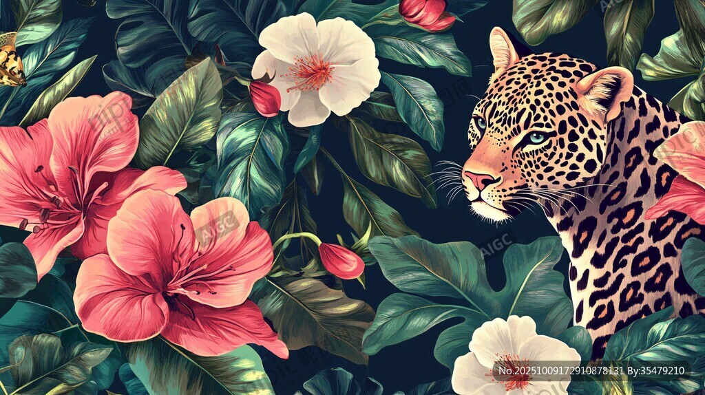 豹行繁花间