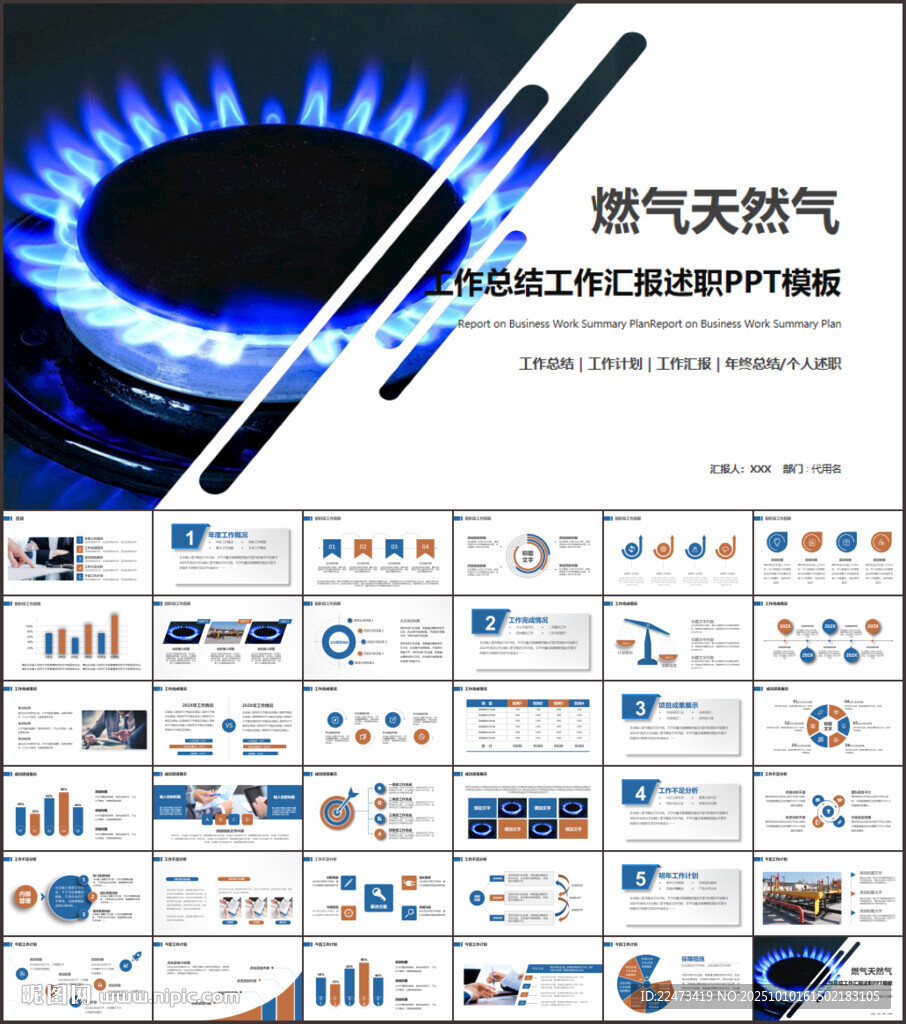 燃气天然气公司工作汇报PPT