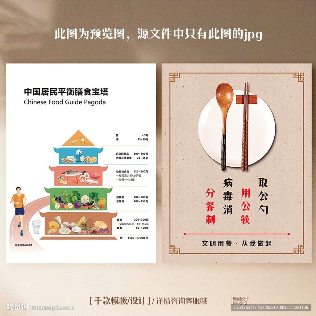 膳食营养平衡膳食宝塔海报