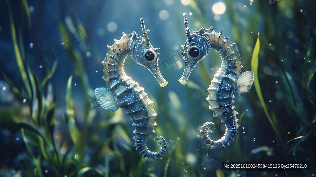 梦幻海底的双海马共舞