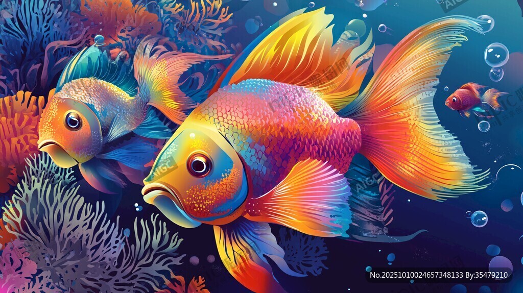 梦幻双金鱼的海底奇遇