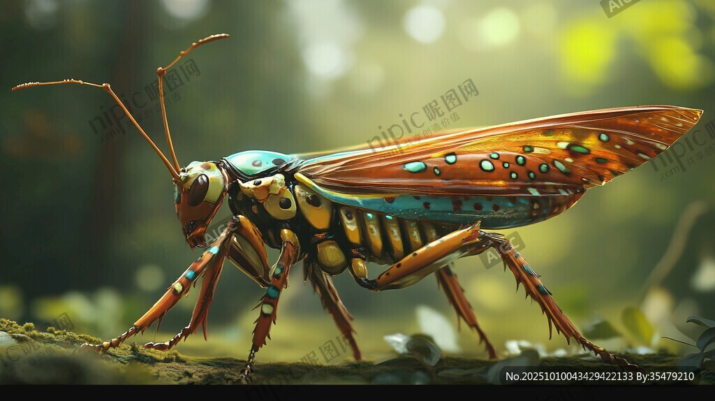 奇幻色彩的斑斓甲虫