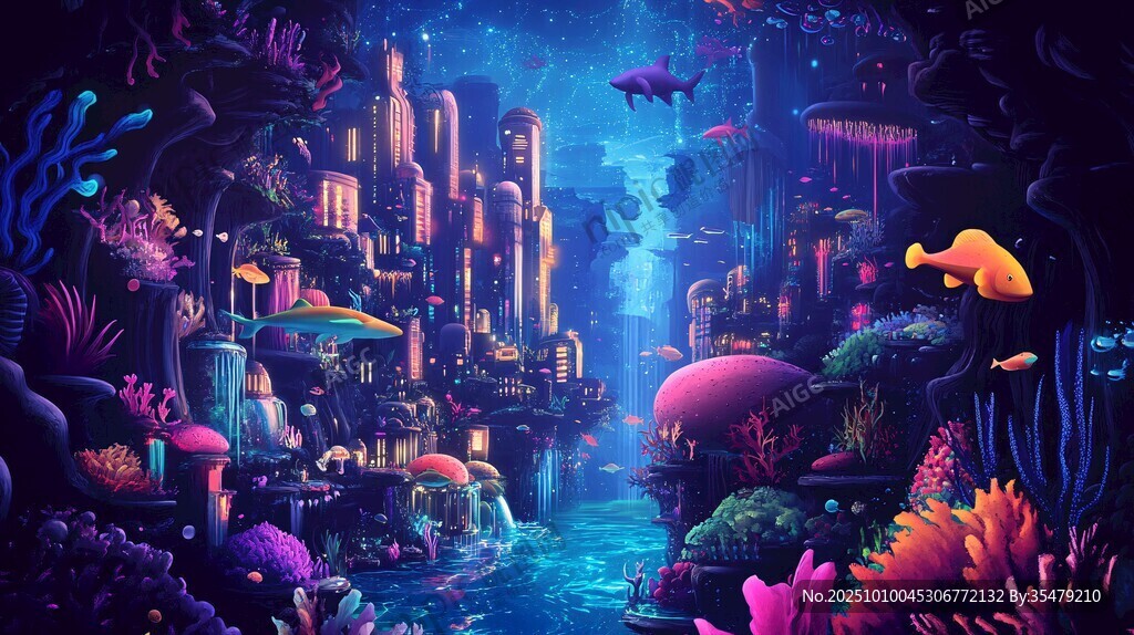 梦幻海底城市景观