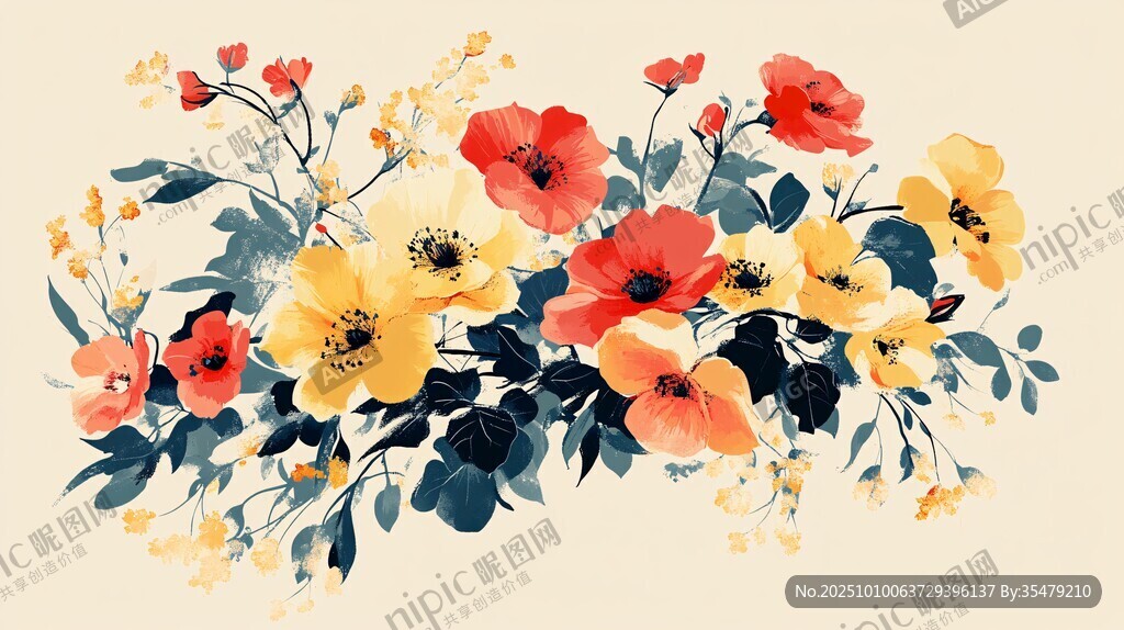 水彩花卉装饰画