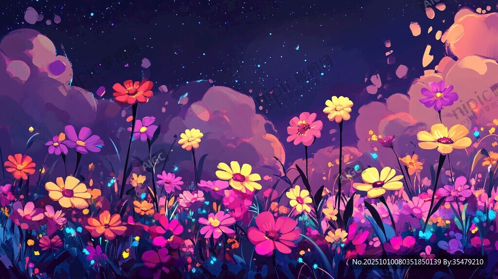 梦幻夜之花海