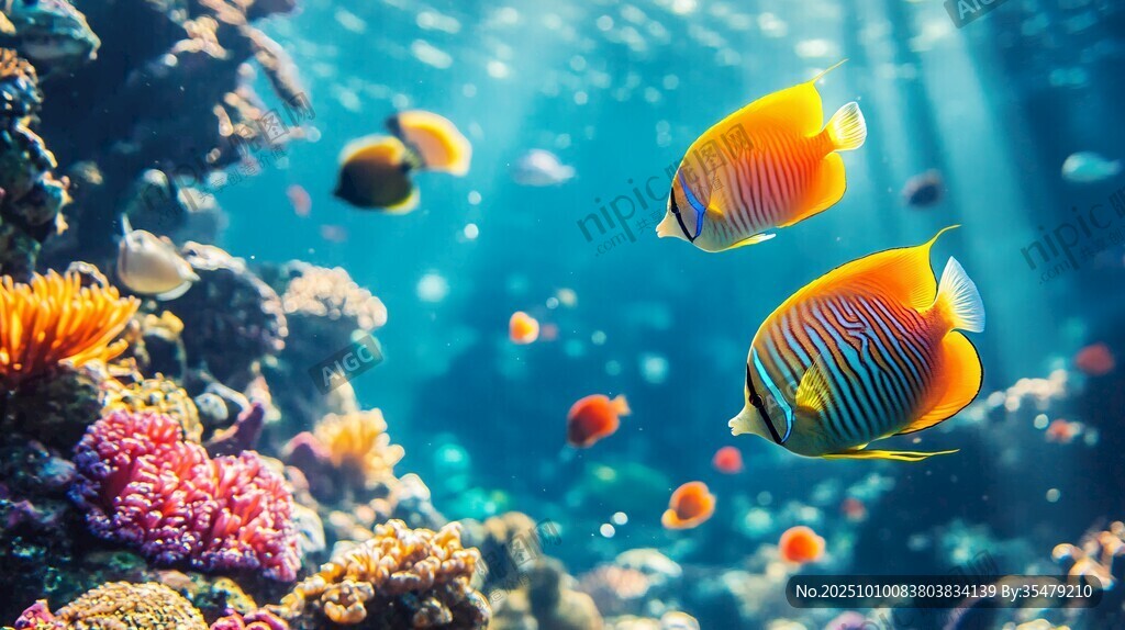海底缤纷世界中的美丽鱼儿