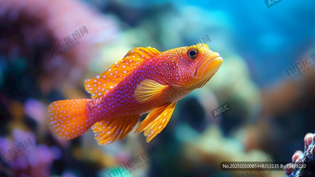 多彩海鱼畅游梦幻海底世界