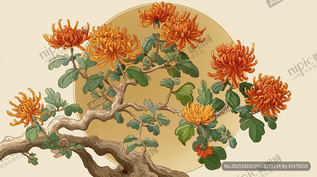 金秋菊花图