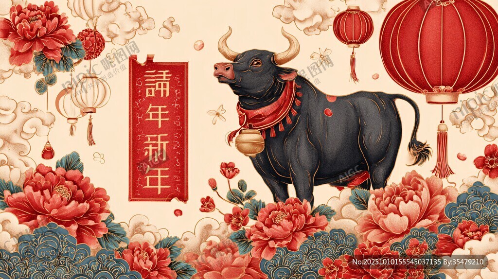 牛年贺岁图