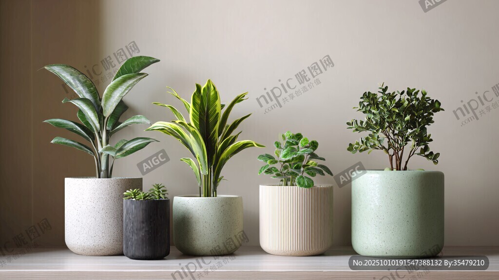 简约风盆栽组合装点家居