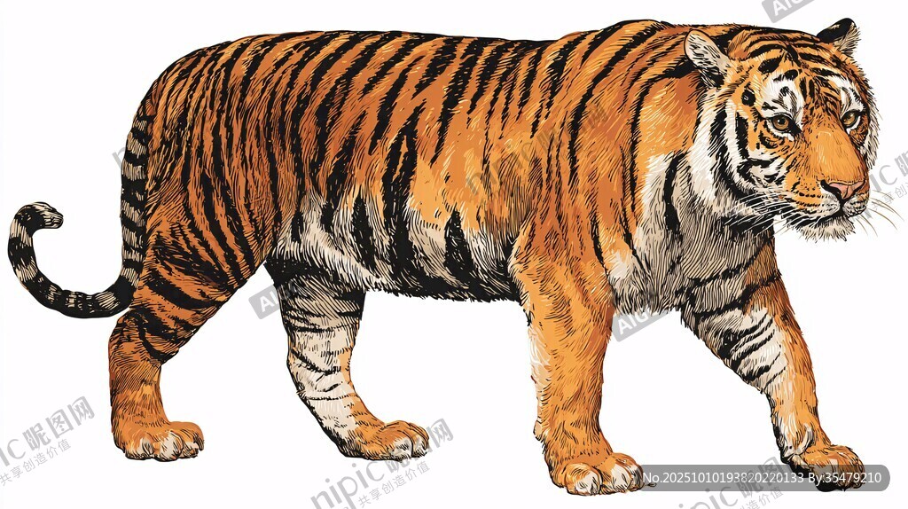 行走的斑斓猛虎