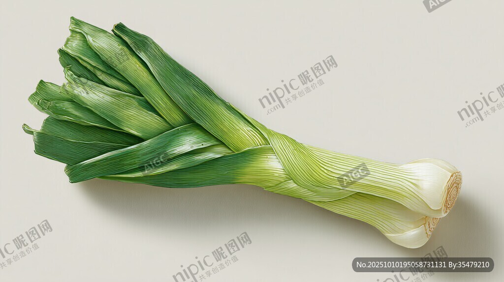 新鲜大葱 翠绿饱满诱人