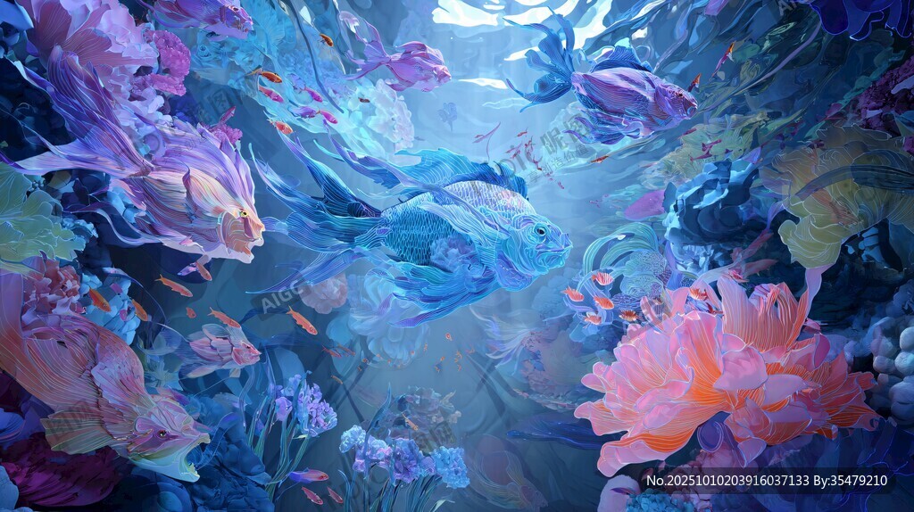 梦幻海底世界奇幻景象