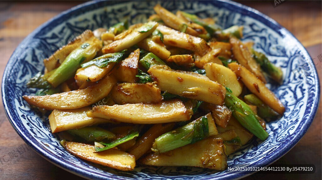 素炒茭白青菜