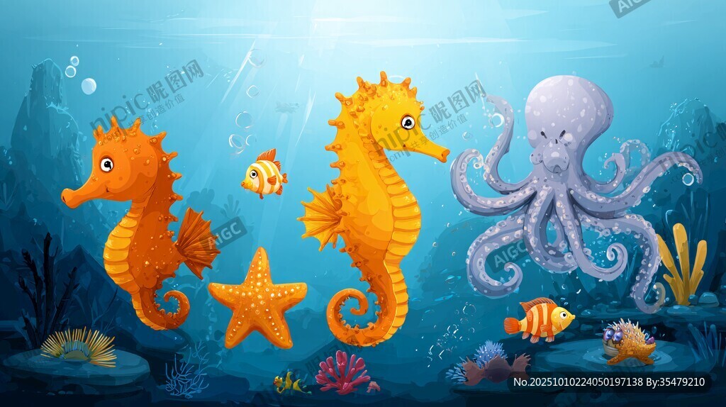 海底动物欢乐聚会