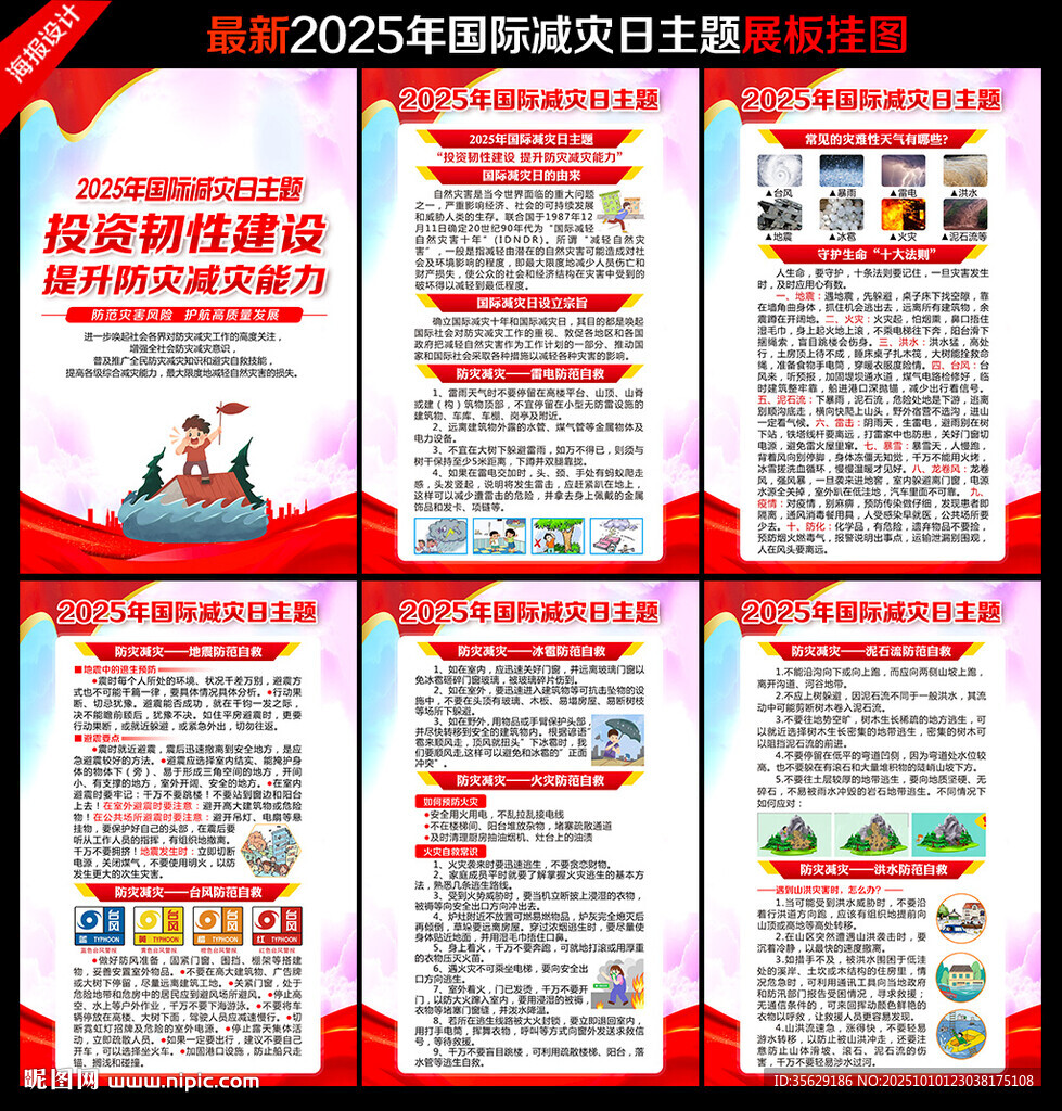 2025国际减灾日展板