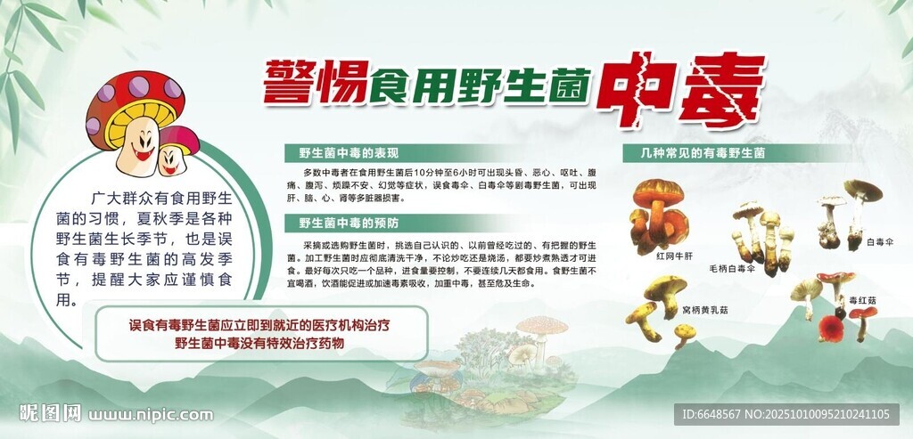 警惕野生菌中毒